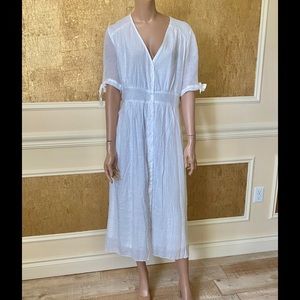 NEW Anthropologie Kings Road ivory boho dress L